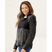 Women's Quilted Fuzzy Fleece Pullover Thumbnail